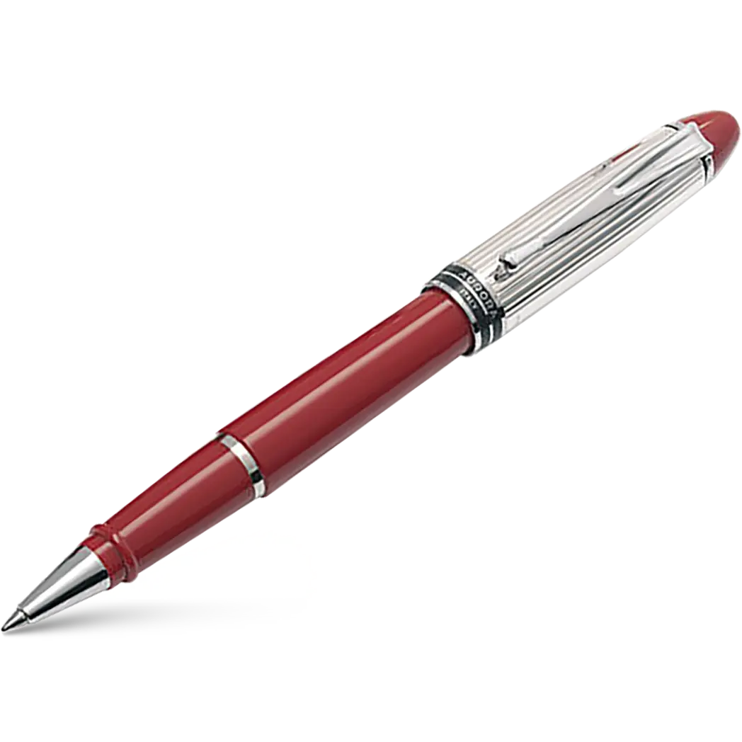 Aurora Ipsilon Rollerball Pen - Red - Sterling Silver Trim-Pen Boutique Ltd