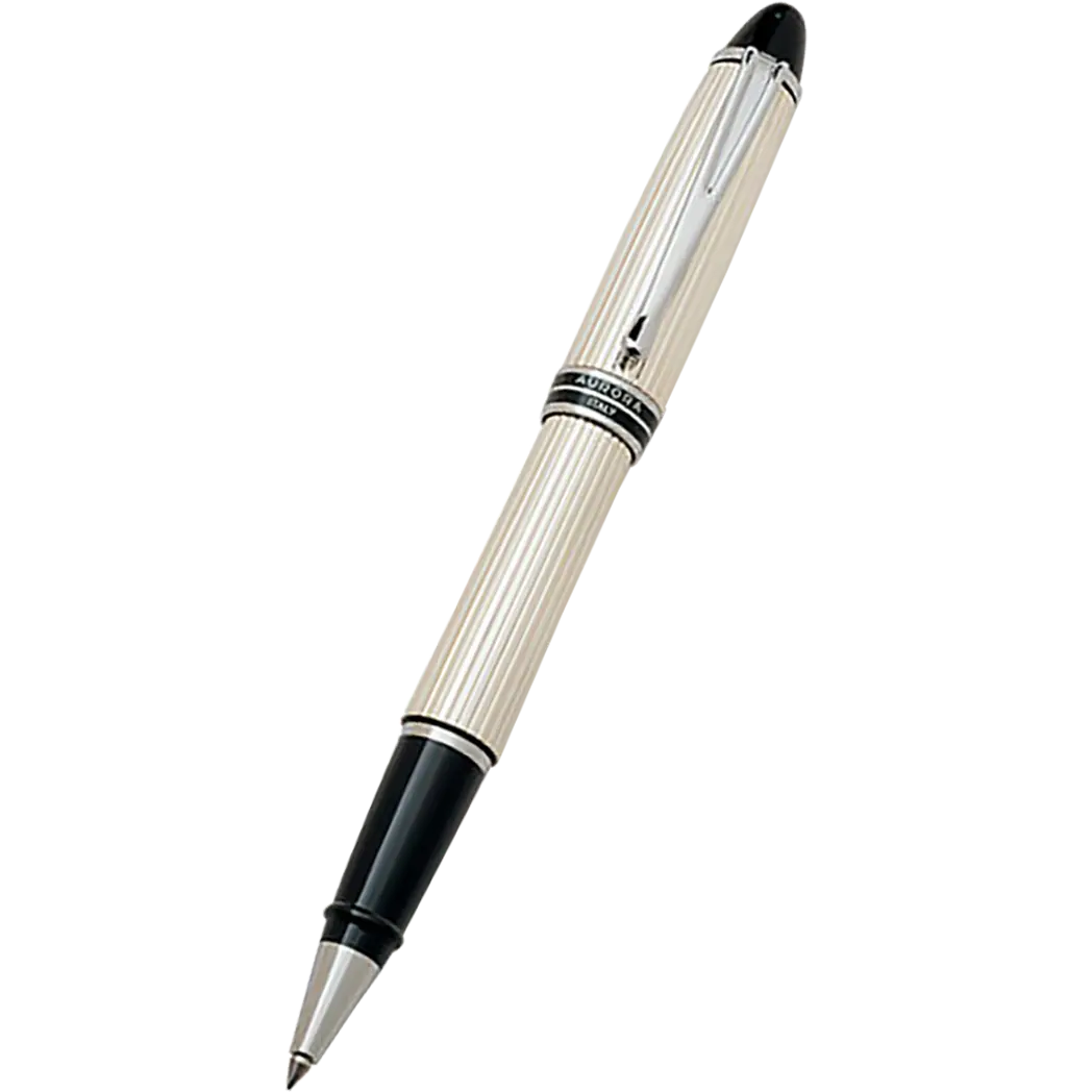 Aurora Ipsilon Rollerball Pen - Sterling Silver-Pen Boutique Ltd