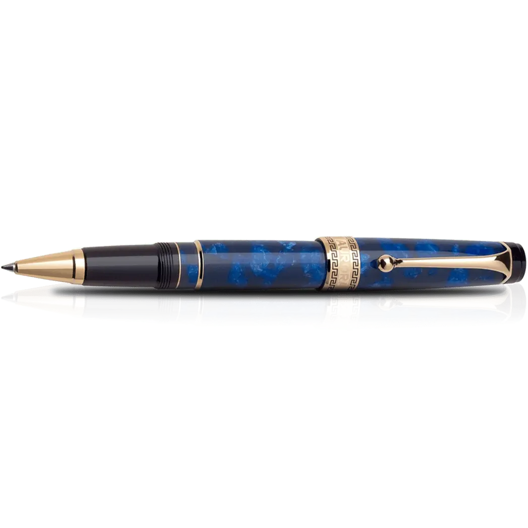 Aurora Optima Auroloide Rollerball Pen - Blue - Gold Trim-Pen Boutique Ltd