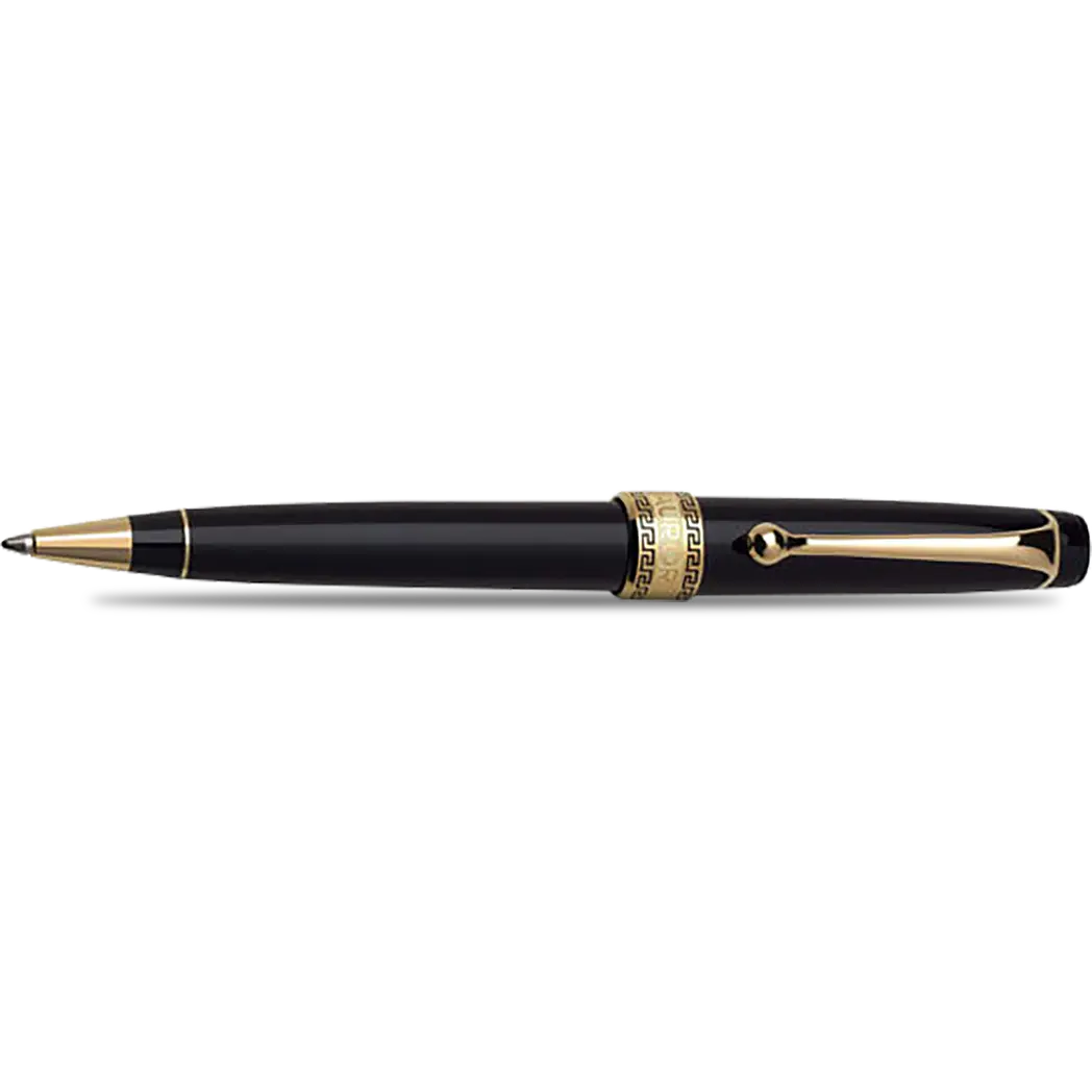 Aurora Optima Ballpoint Pen - Black - Gold Trim-Pen Boutique Ltd