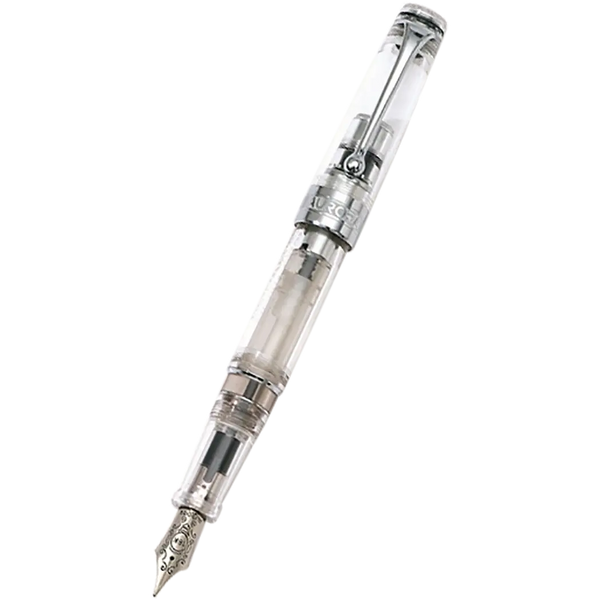 Aurora Optima Demonstrator Fountain Pen - Chrome Trim-Pen Boutique Ltd