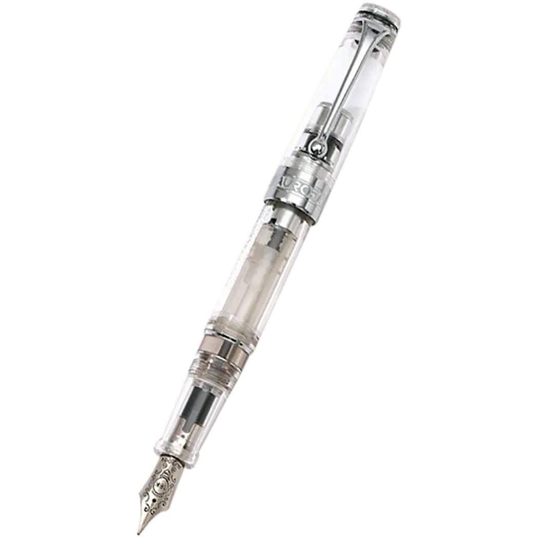 Aurora Optima Demonstrator Fountain Pen - Chrome Trim-Pen Boutique Ltd