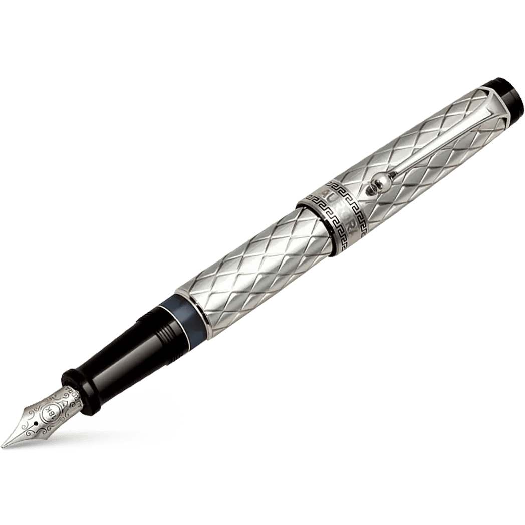 Aurora Optima Riflessi Fountain Pen - Sterling Silver - Pen Boutique Ltd