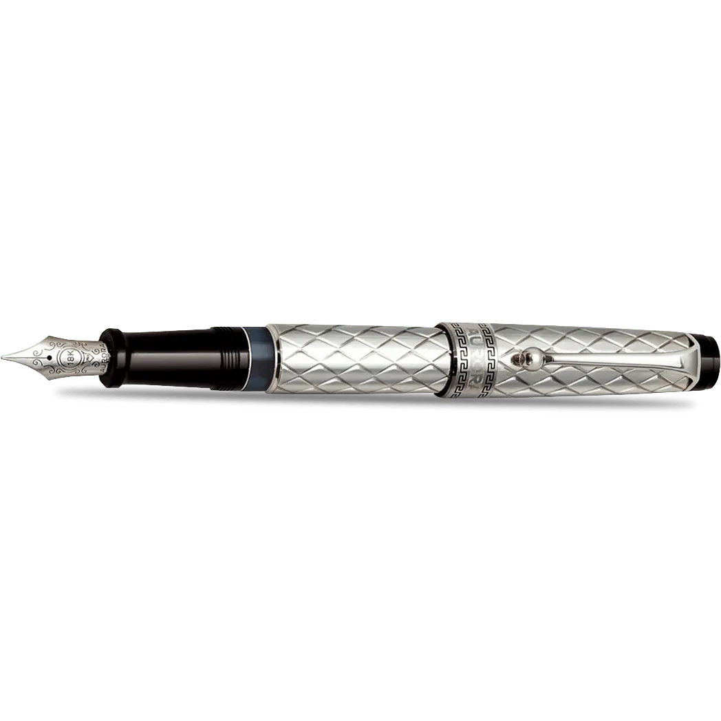 Aurora Optima Riflessi Fountain Pen - Sterling Silver-Pen Boutique Ltd