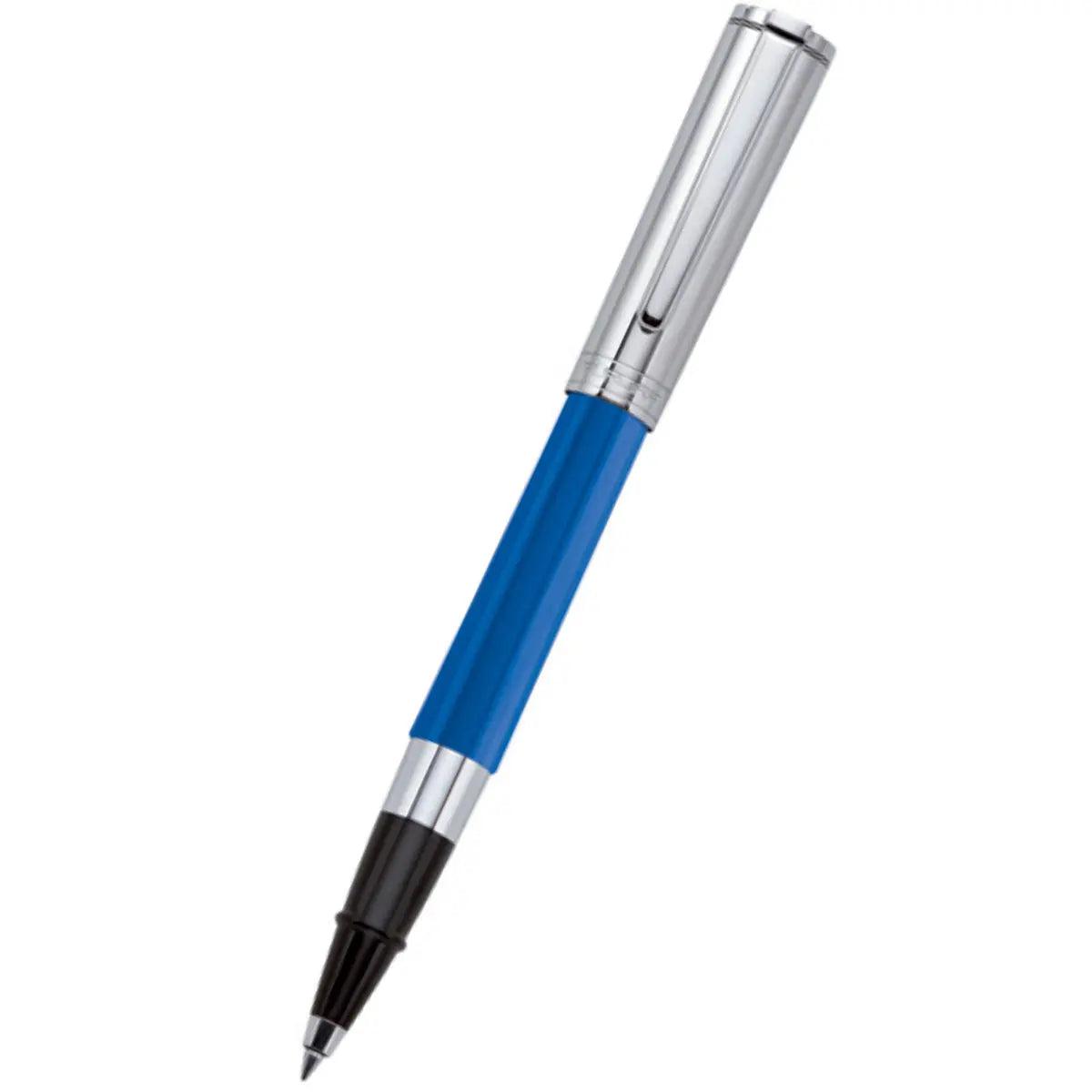 Aurora TU Rollerball Pen - Blue - Chrome-Pen Boutique Ltd