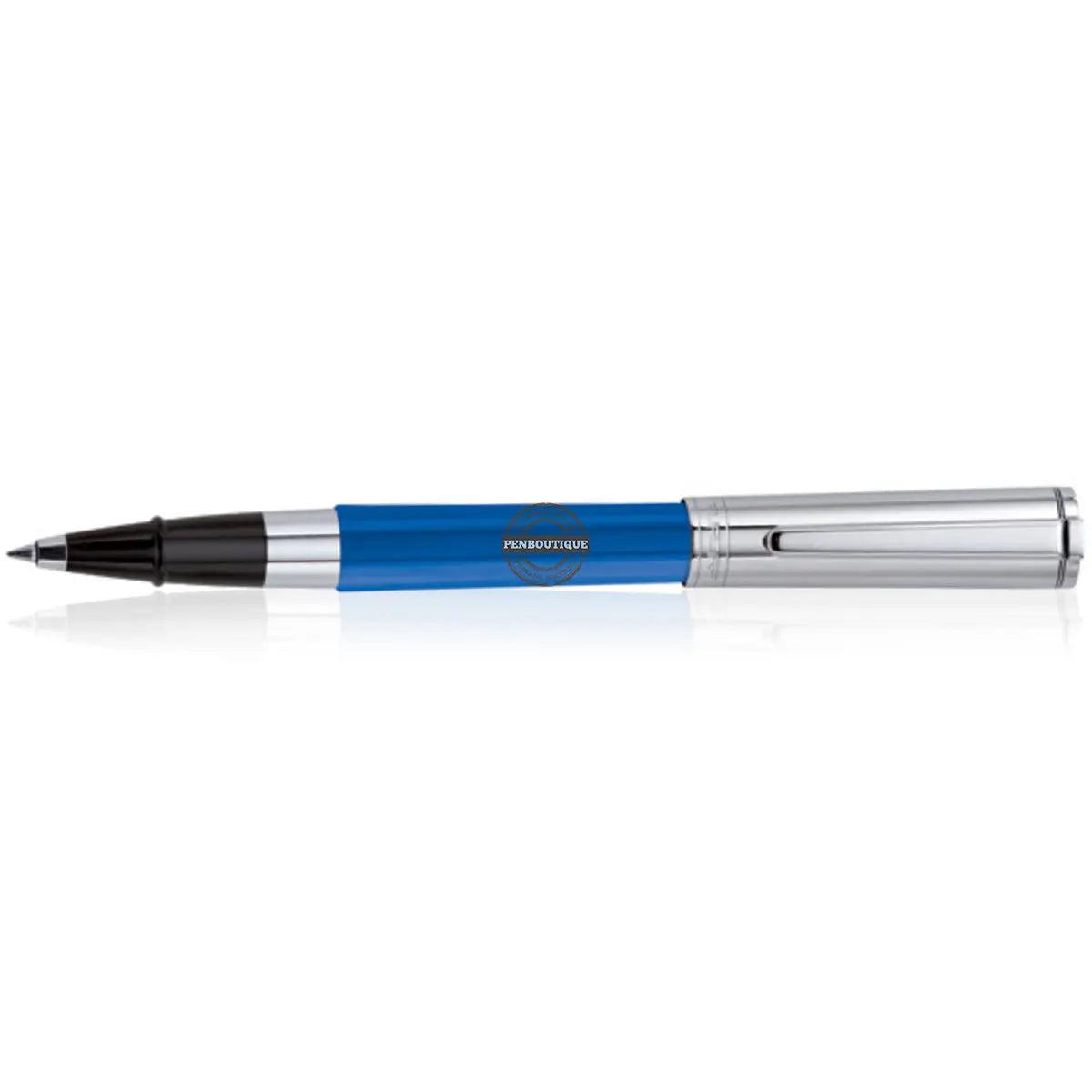 Aurora TU Rollerball Pen - Blue - Chrome-Pen Boutique Ltd