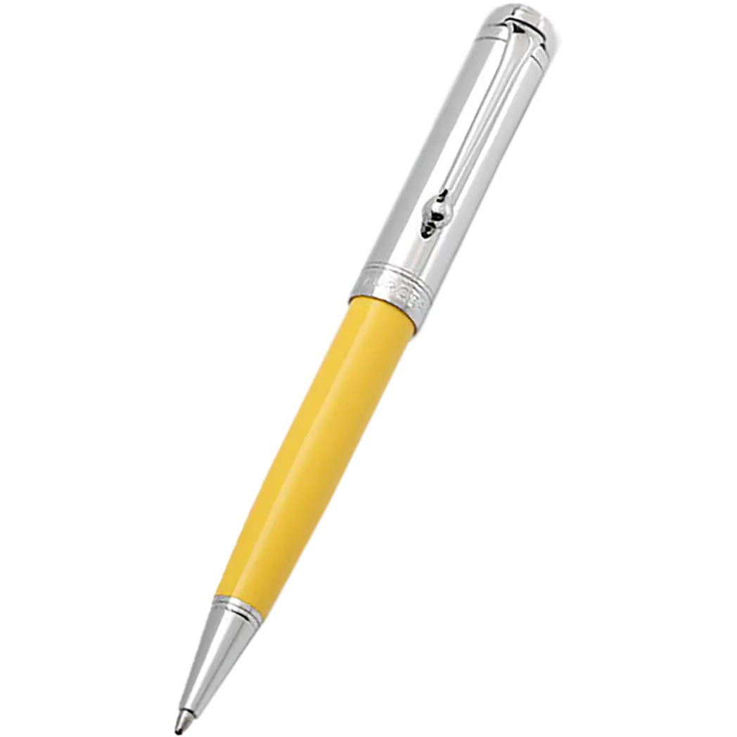 Aurora Talentum Ballpoint Pen - Yellow - Chrome Trim-Pen Boutique Ltd