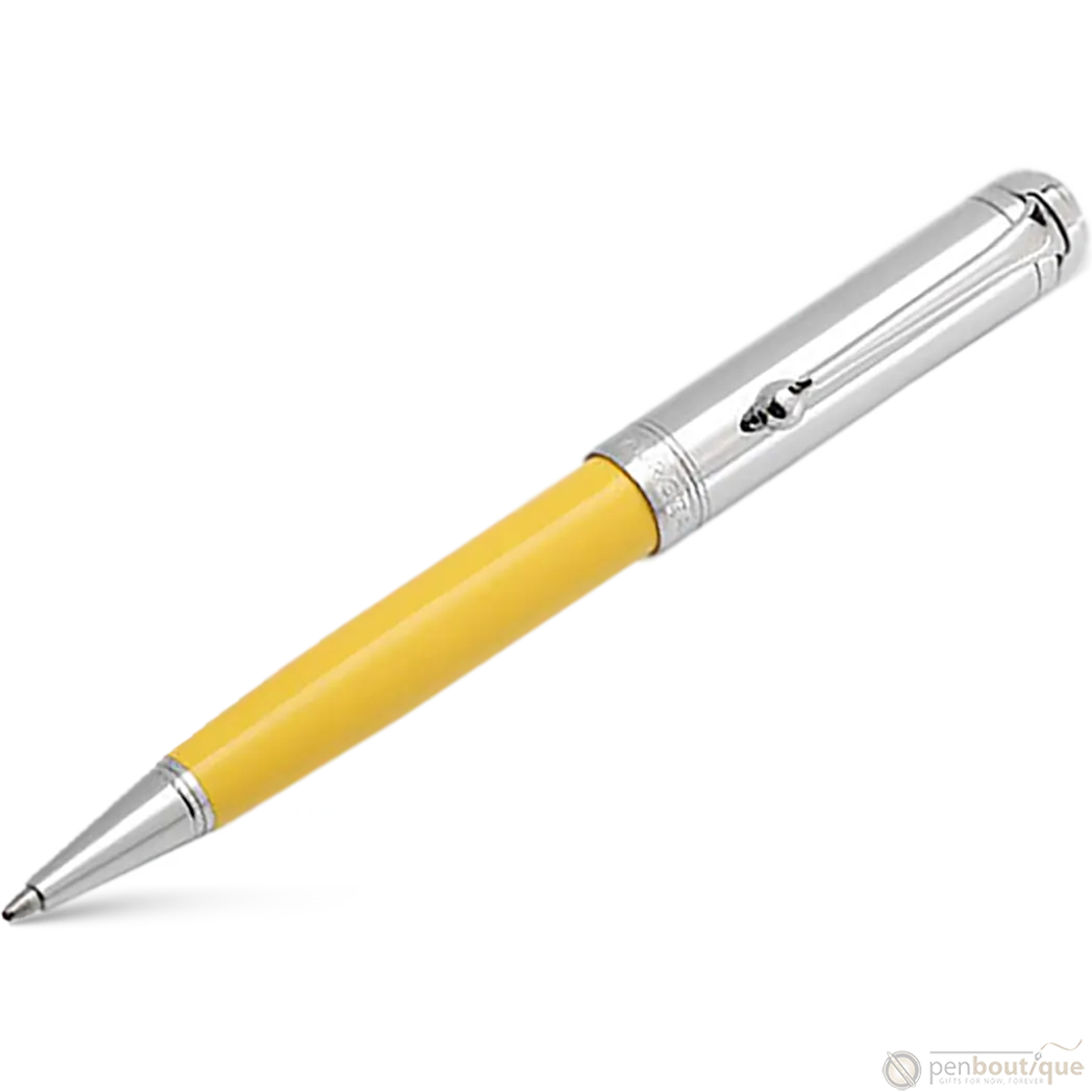 Aurora Talentum Ballpoint Pen - Yellow - Chrome Trim-Pen Boutique Ltd