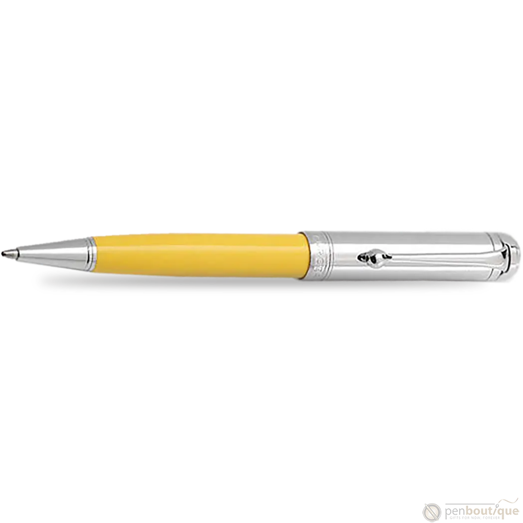 Aurora Talentum Ballpoint Pen - Yellow - Chrome Trim-Pen Boutique Ltd