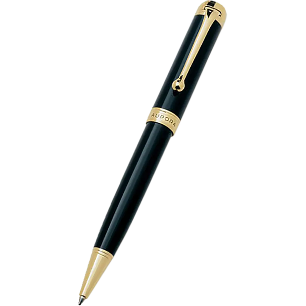 Aurora Talentum Classic Ballpoint Pen - Black - Gold Trim-Pen Boutique Ltd