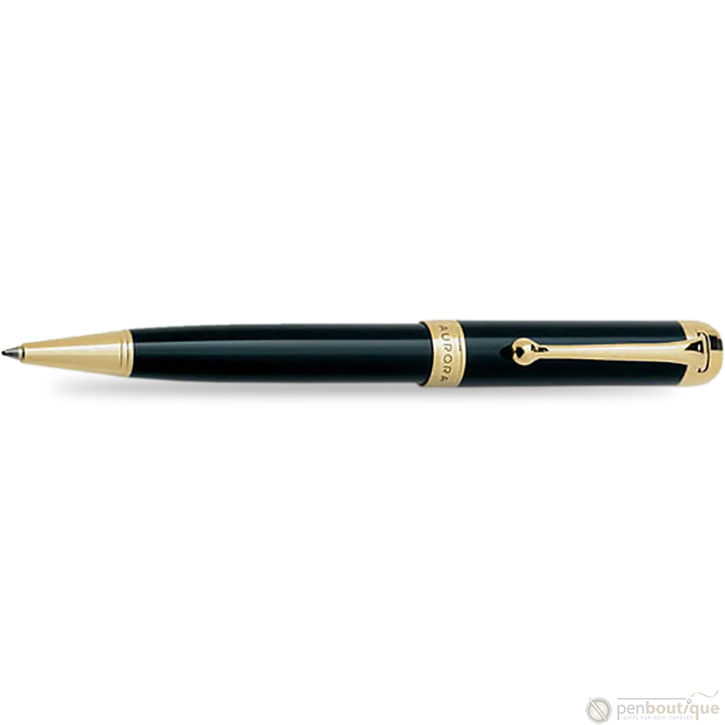 Aurora Talentum Classic Ballpoint Pen - Black - Gold Trim-Pen Boutique Ltd