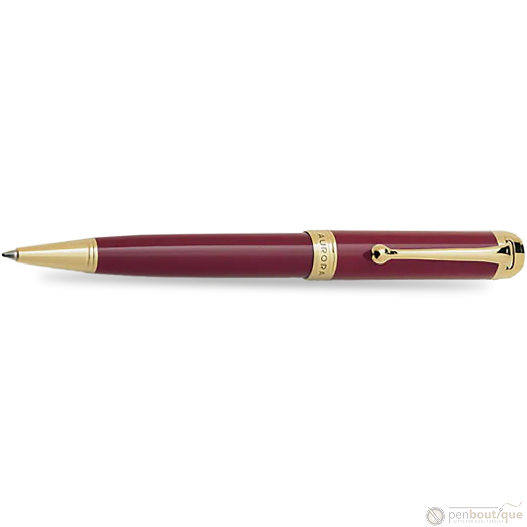 Aurora Talentum Classic Ballpoint Pen - Burgundy - Gold Trim-Pen Boutique Ltd