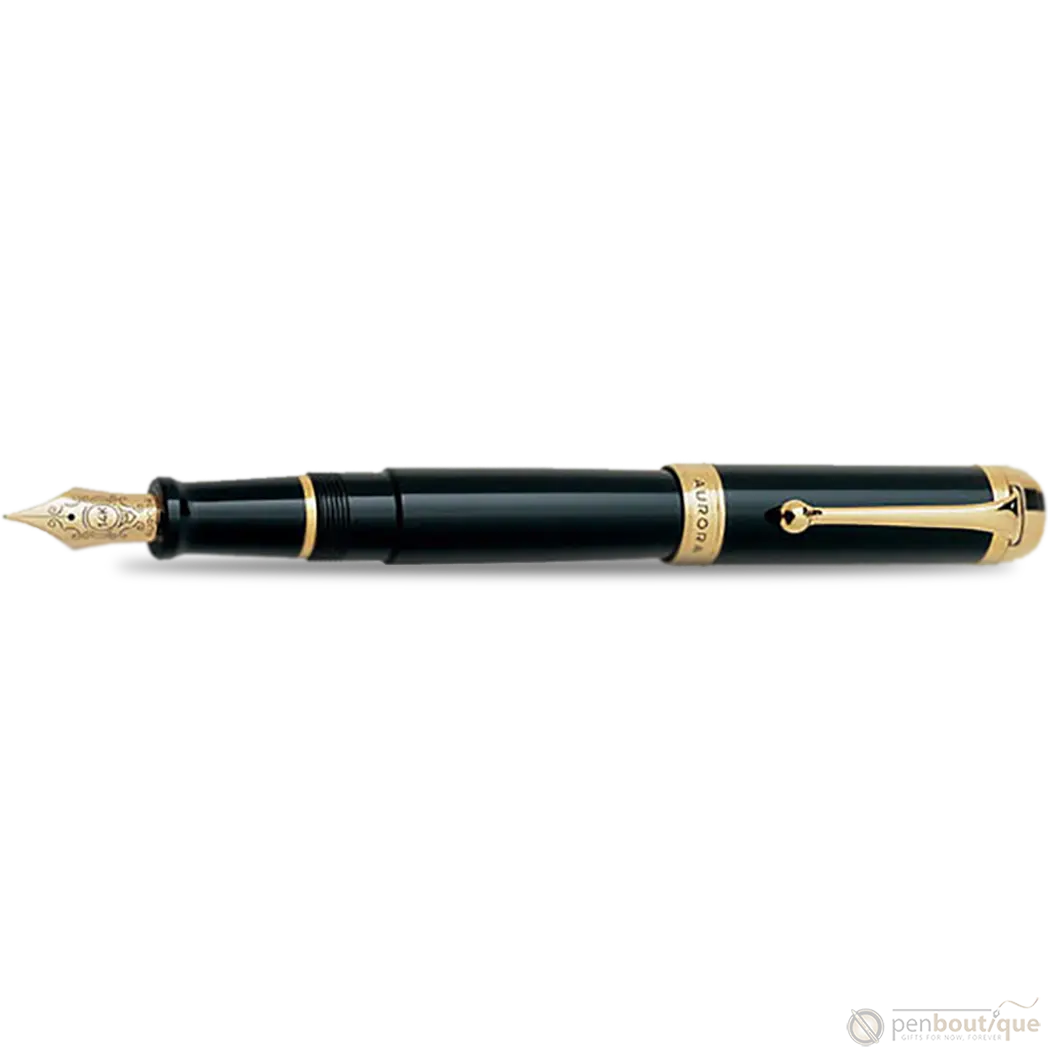 Aurora Talentum Classic Fountain Pen - Black - Gold Trim-Pen Boutique Ltd