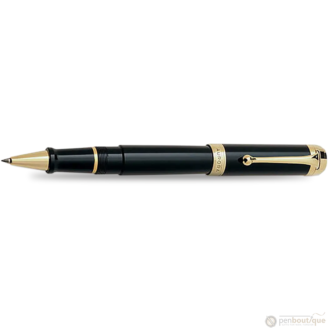 Aurora Talentum Classic Rollerball Pen - Black - Gold Trim-Pen Boutique Ltd