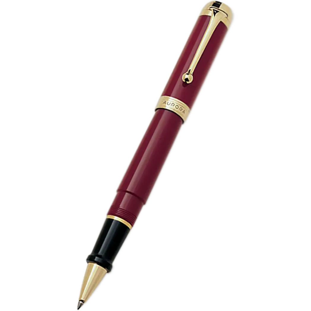 Aurora Talentum Classic Rollerball Pen - Burgundy - Gold Trim-Pen Boutique Ltd