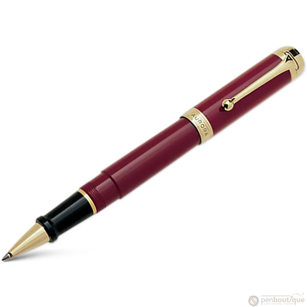 Aurora Talentum Classic Rollerball Pen - Burgundy - Gold Trim-Pen Boutique Ltd