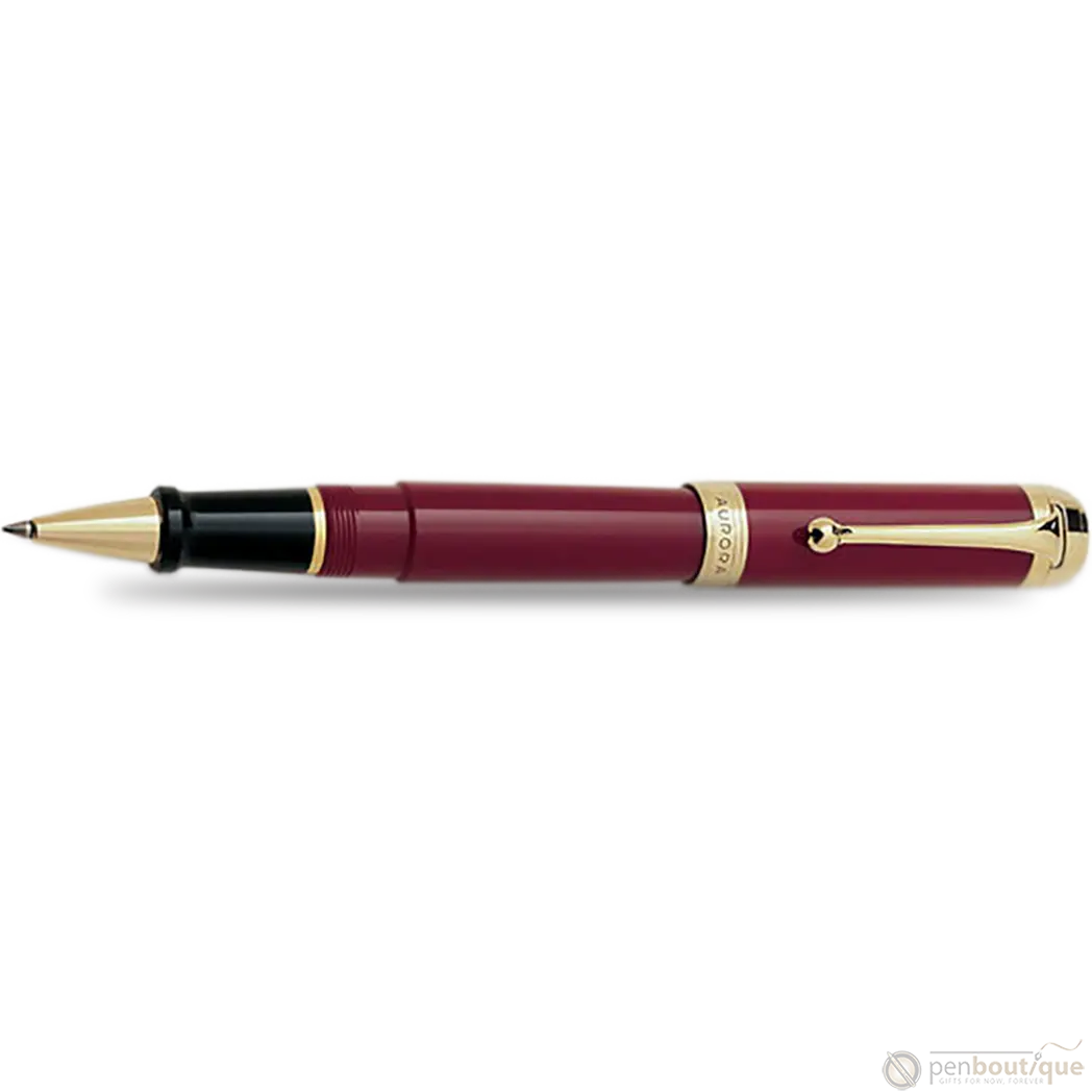 Aurora Talentum Classic Rollerball Pen - Burgundy - Gold Trim-Pen Boutique Ltd