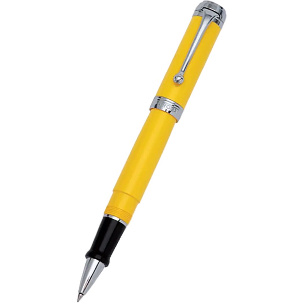 Aurora Talentum Classic Rollerball Pen - Yellow - Chrome Trim-Pen Boutique Ltd