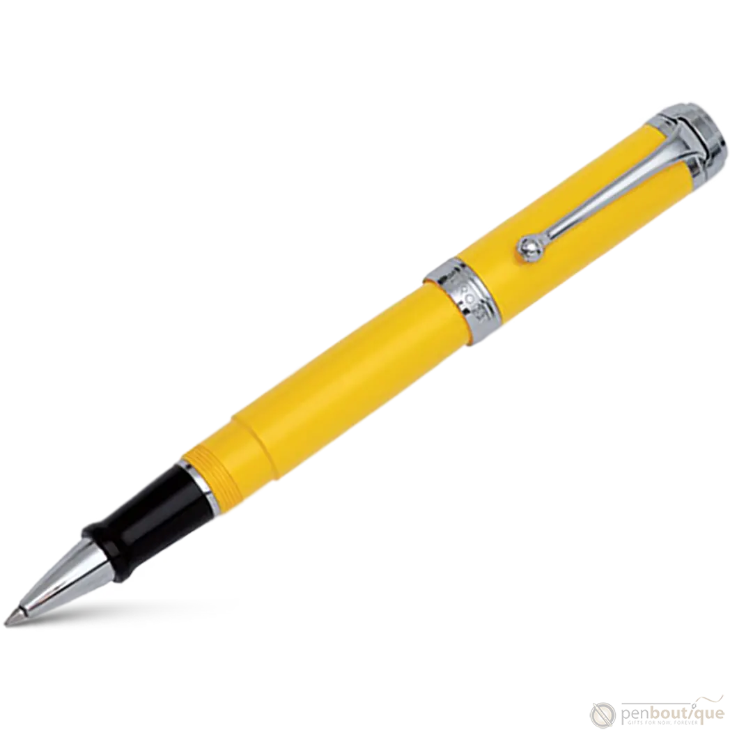 Aurora Talentum Classic Rollerball Pen - Yellow - Chrome Trim-Pen Boutique Ltd