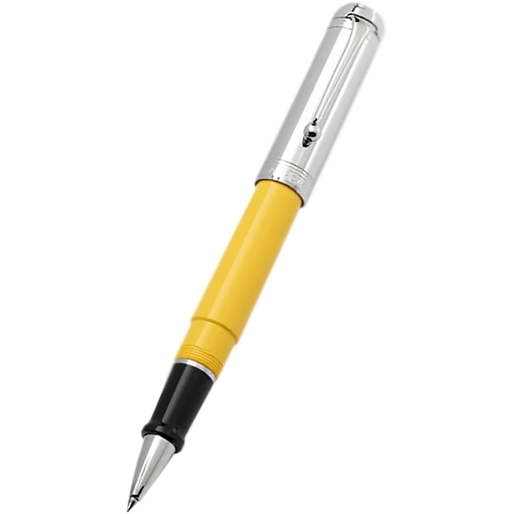 Aurora Talentum Rollerball Pen - Yellow - Chrome Trim-Pen Boutique Ltd