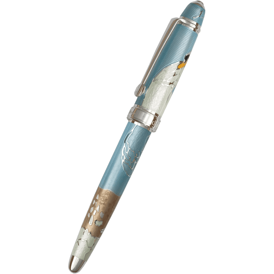David Oscarson Hans Christian Andersen Rollerball Pen - Azure Copper White - Pen Boutique Ltd