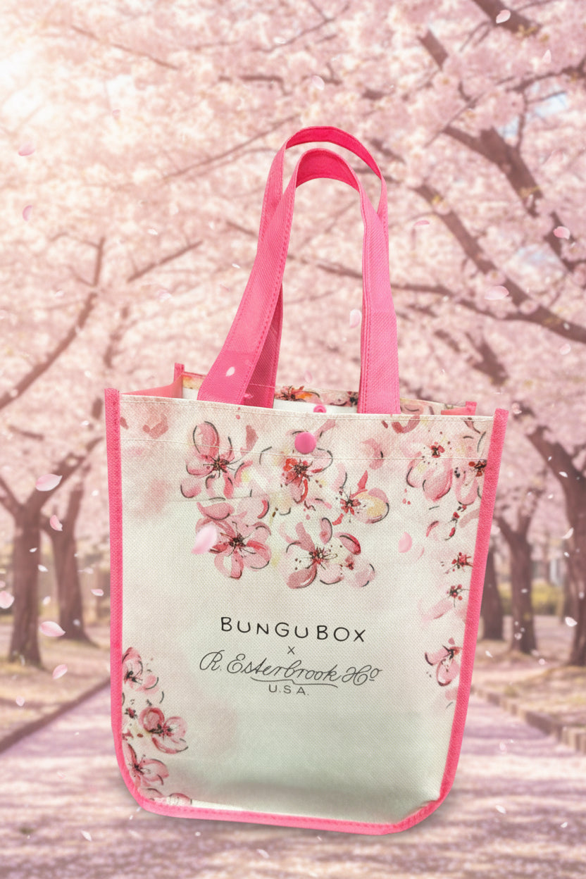 Esterbrook x BUNGUBOX Tote Bag - The Kachofugetsu Cherry Blossom-Pen Boutique Ltd