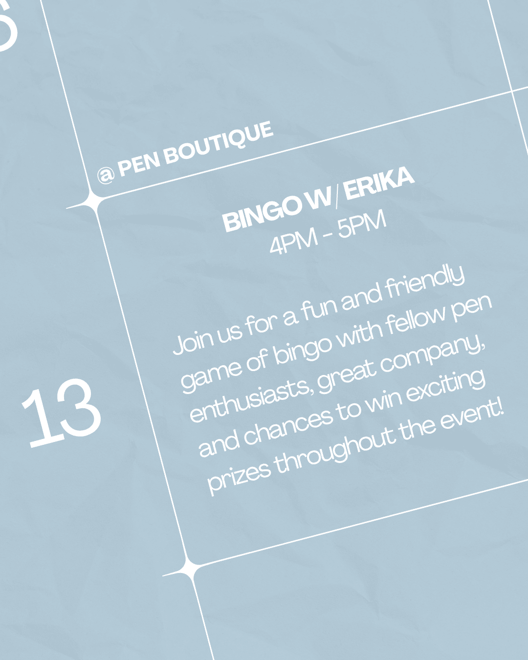 BINGO w/Erika! - Pen Boutique Ltd