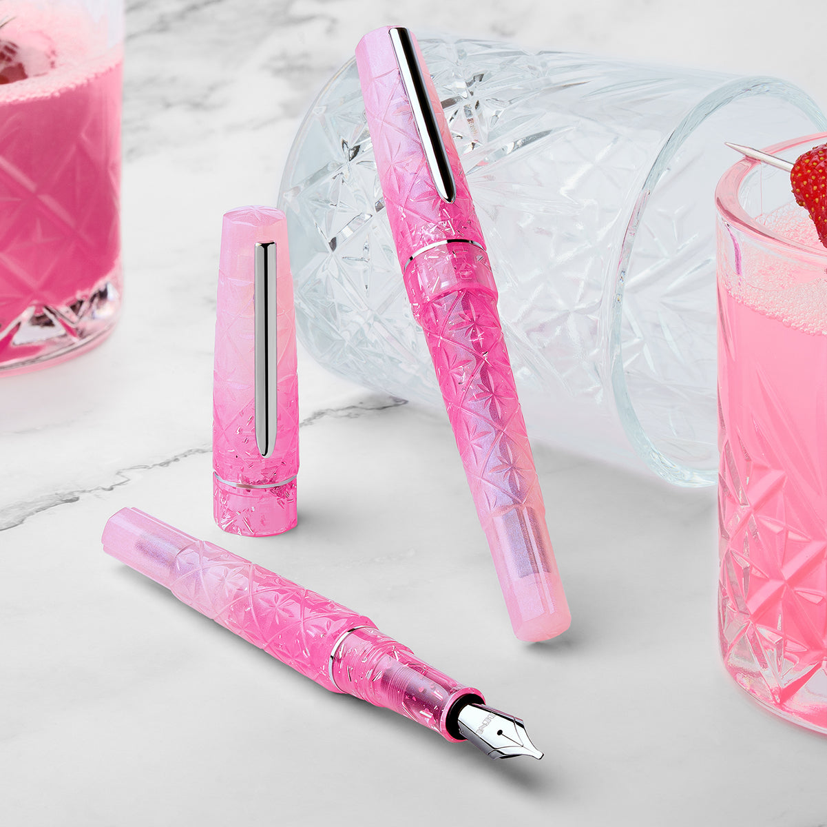 Benu Cocktail Hour Fountain Pen - Pink Lady-Pen Boutique Ltd