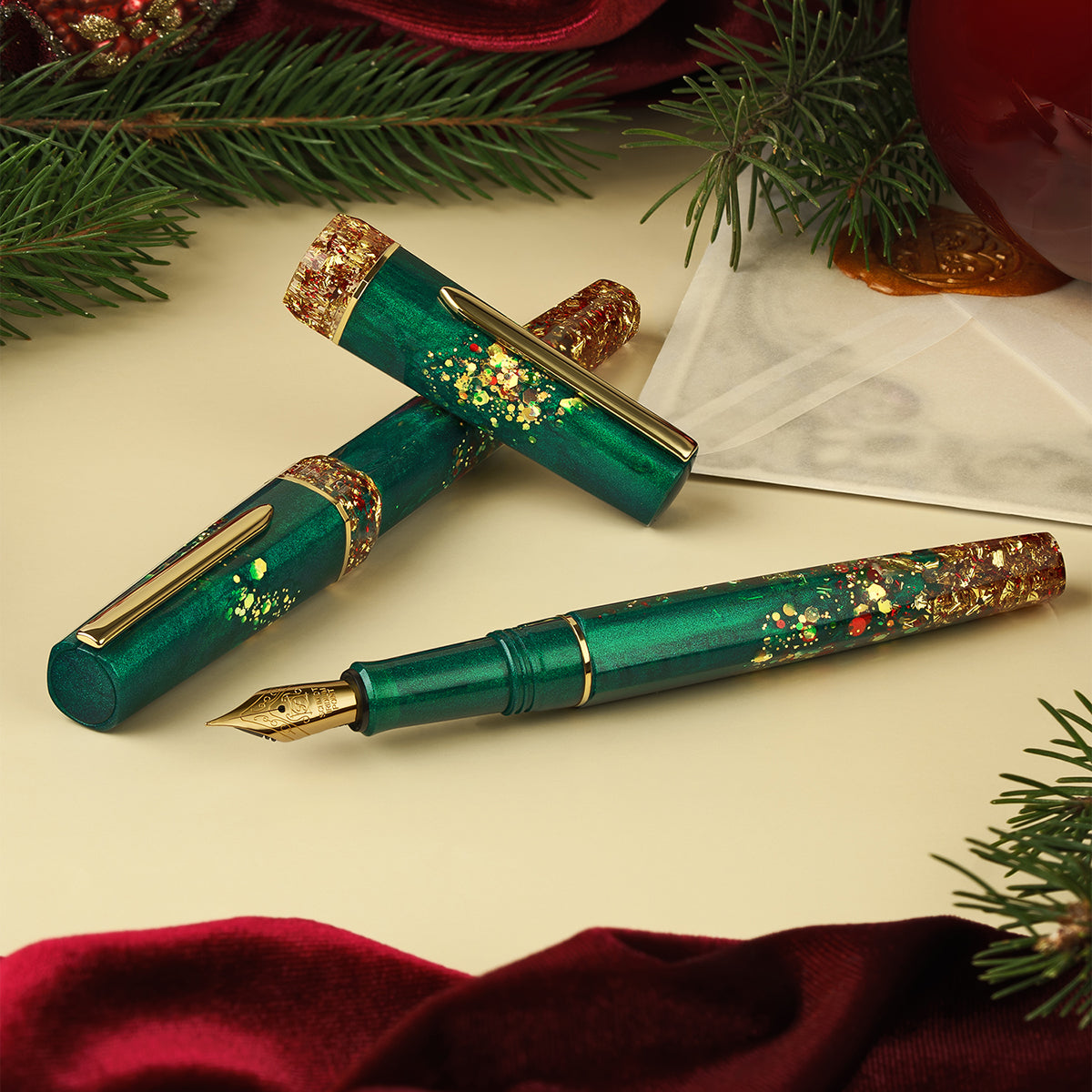 Benu Haute Fountain Pen - Tribute to Emerald Eve (Christmas Special Edition)-Pen Boutique Ltd