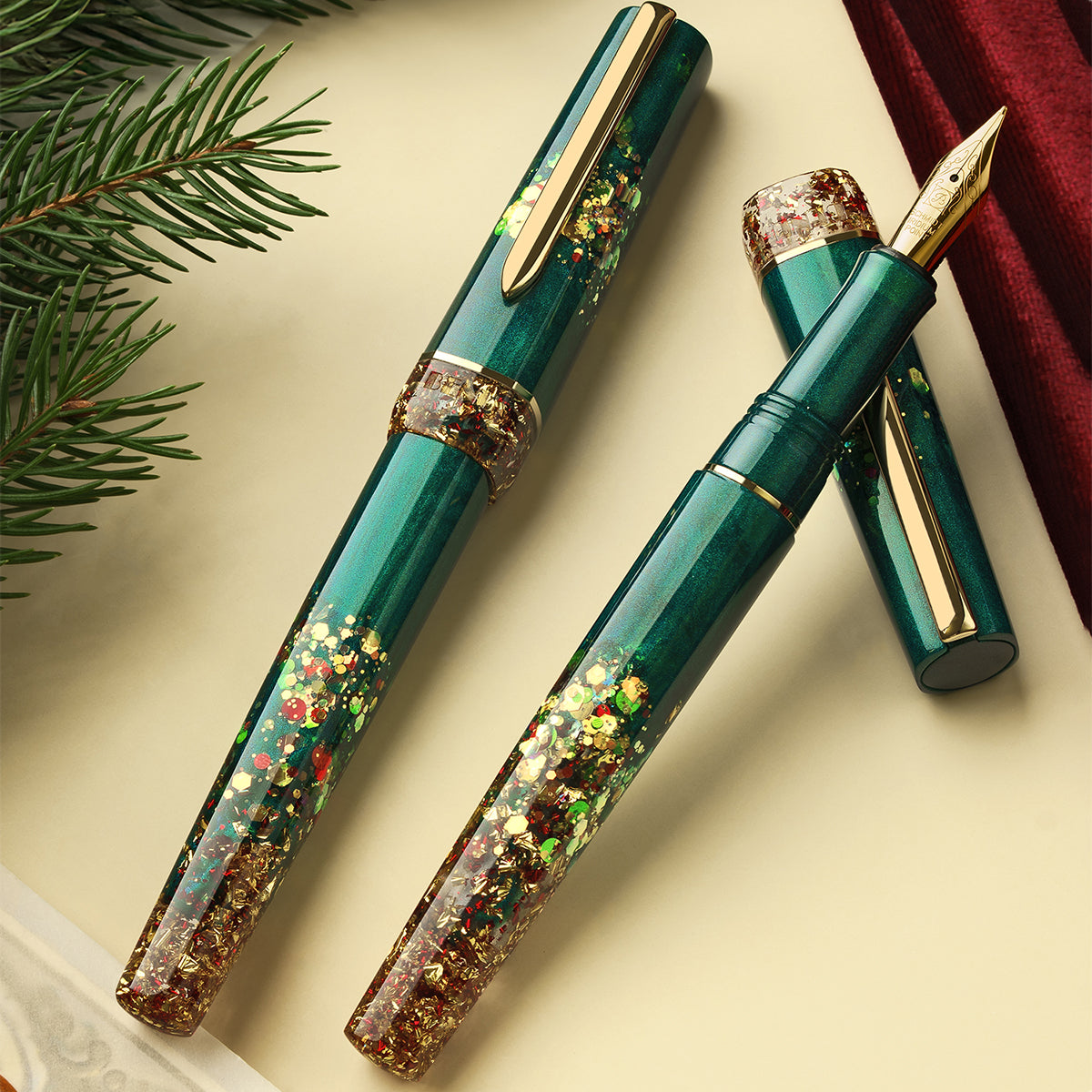Benu Haute Fountain Pen - Tribute to Emerald Eve (Christmas Special Edition)-Pen Boutique Ltd