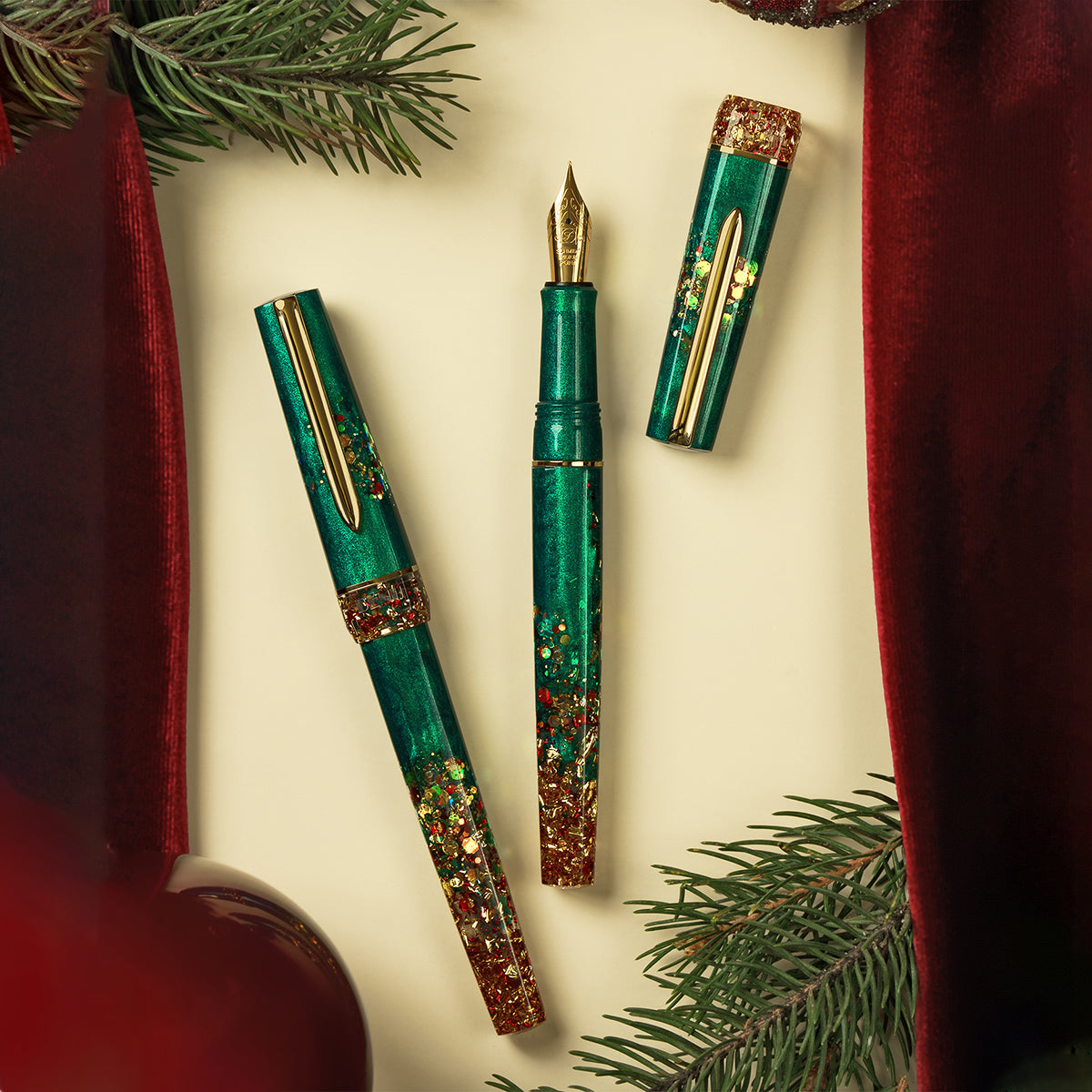 Benu Haute Fountain Pen - Tribute to Emerald Eve (Christmas Special Edition)-Pen Boutique Ltd