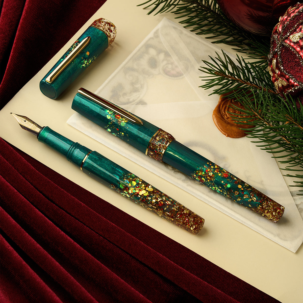 Benu Haute Fountain Pen - Tribute to Emerald Eve (Christmas Special Edition)-Pen Boutique Ltd