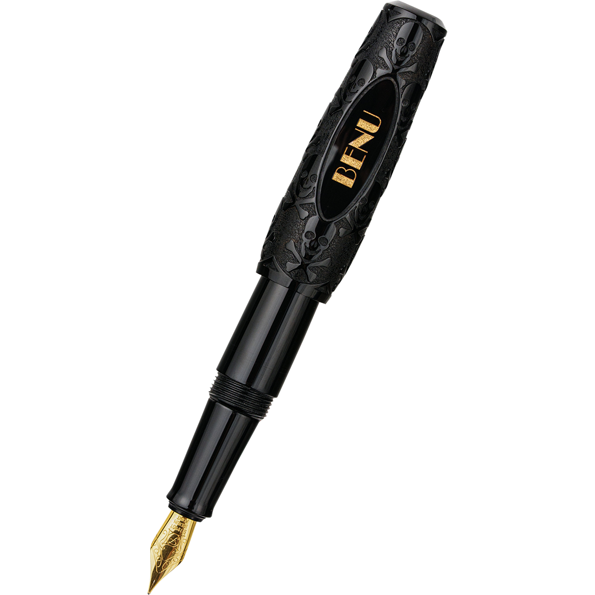 Benu Pixie Fountain Pen - Black Jolly Roger-Pen Boutique Ltd