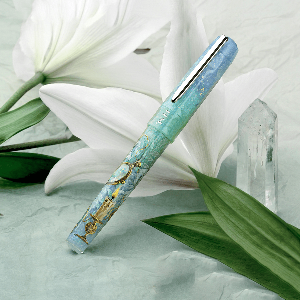 Benu Talisman Fountain Pen - White Lily - Pen Boutique Ltd
