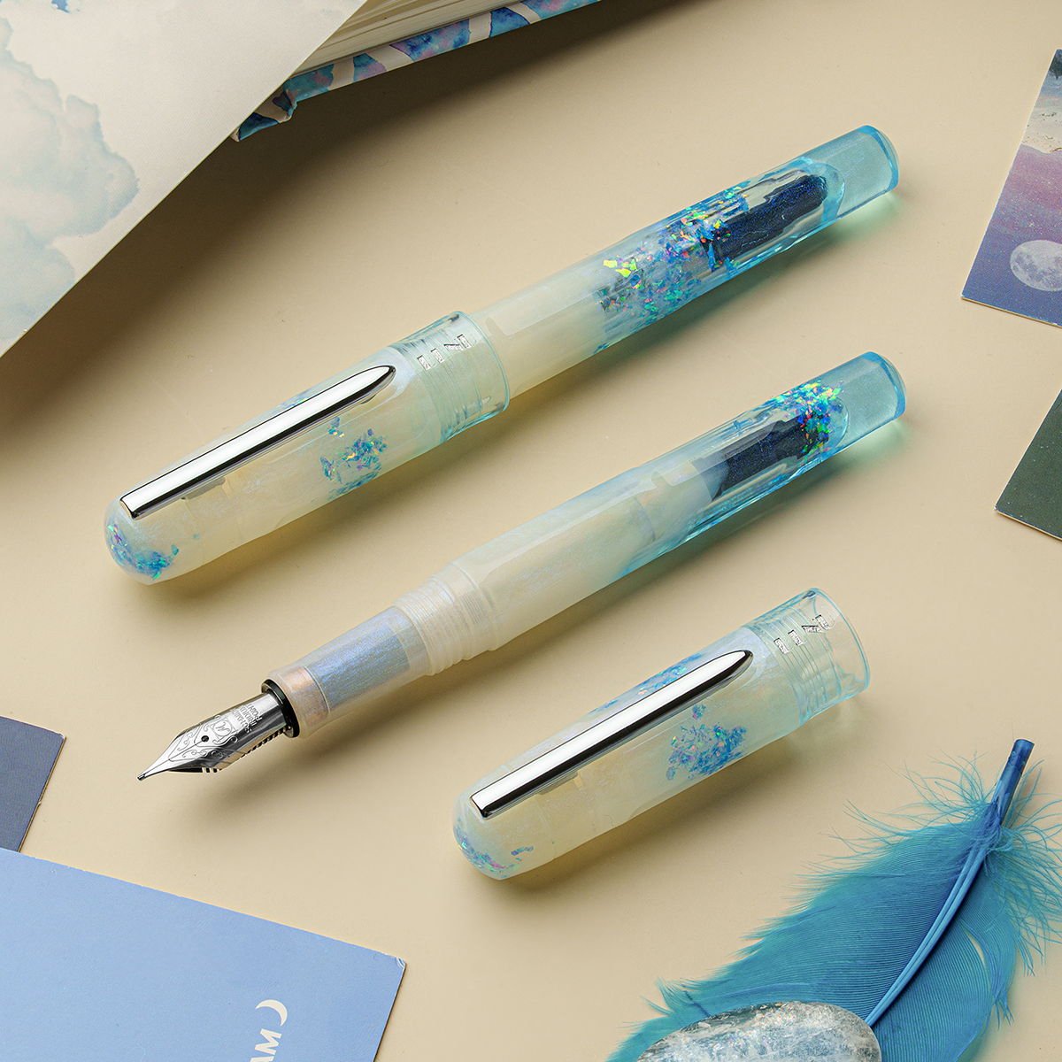 Benu Talisman Fountain Pen - Moonstone-Pen Boutique Ltd