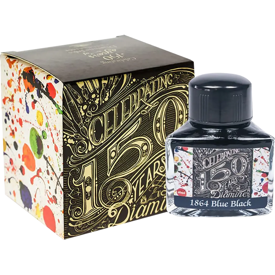 Diamine 150th Anniversary 40ml 1864 Blue/Black-Pen Boutique Ltd