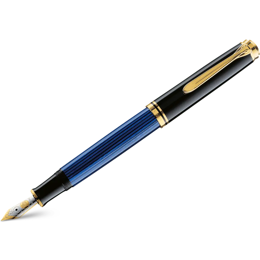 Pelikan Souveran Fountain Pen - M600 Black/Blue-Pen Boutique Ltd