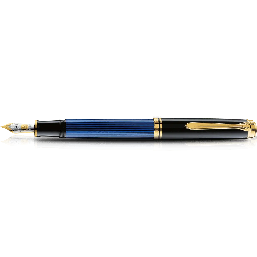 Pelikan Souveran Fountain Pen - M600 Black/Blue-Pen Boutique Ltd