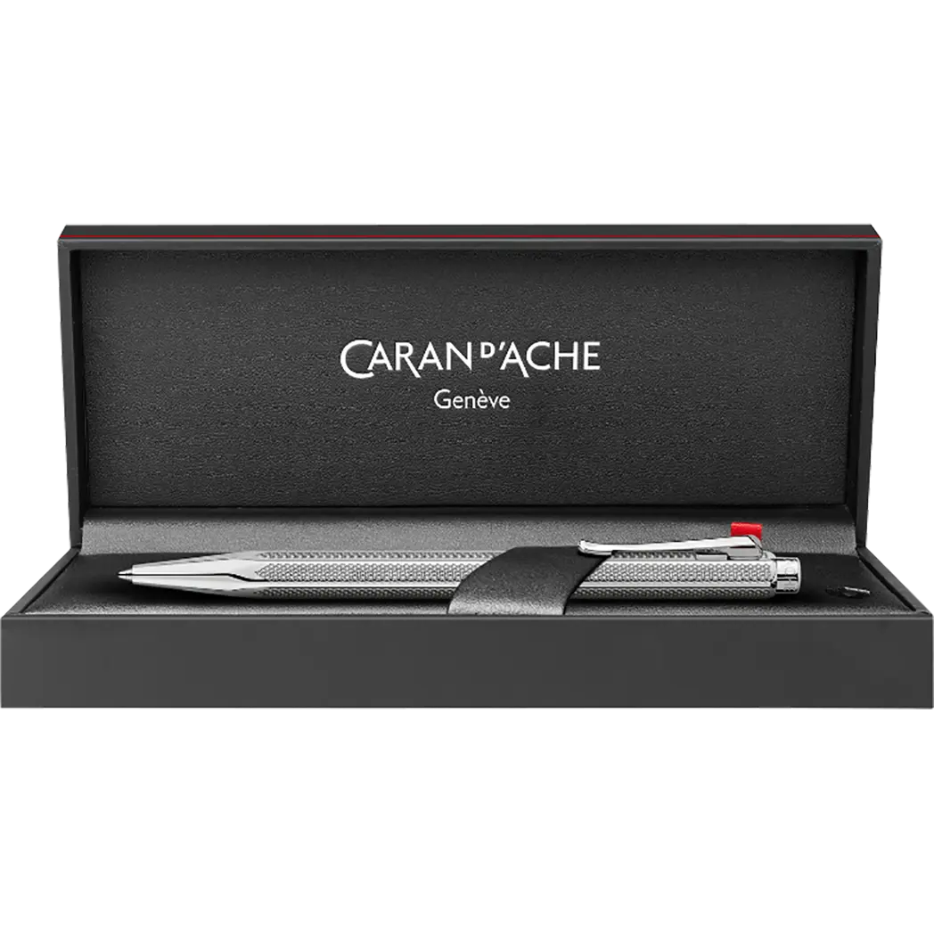 Caran d Ache Ecridor Ballpoint Pen - Retro - Silver Plated-Pen Boutique Ltd