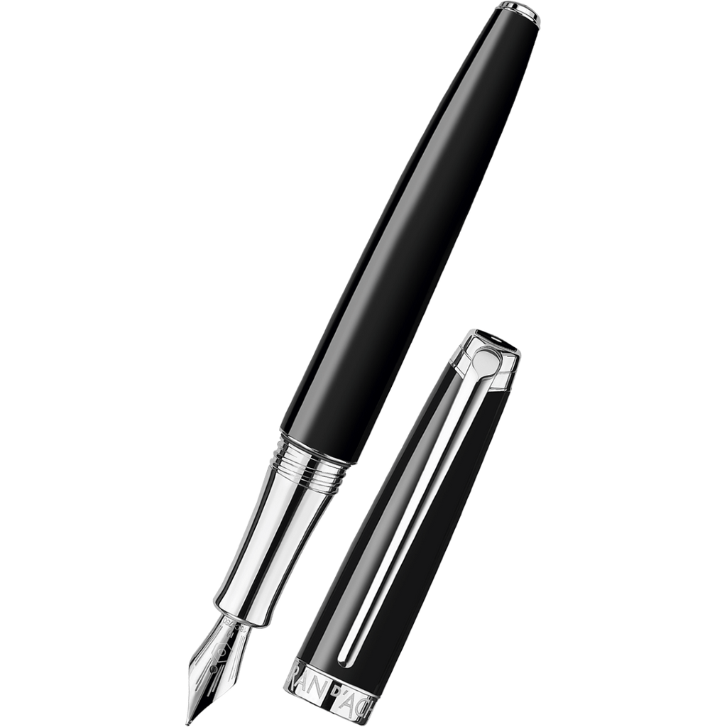 Caran d'Ache Kugelschreiber Léman Ebony Schwarz rhod. bei