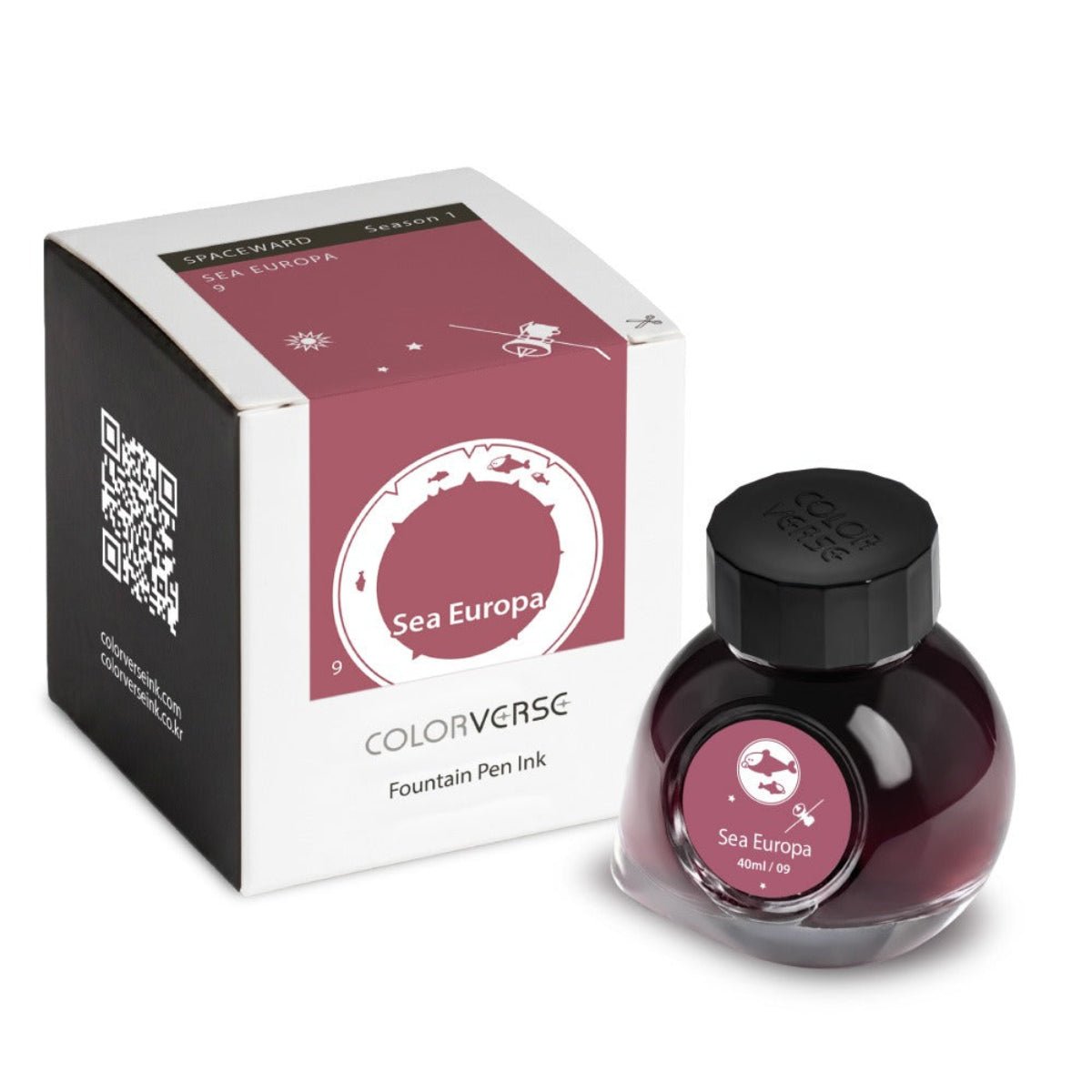 Colorverse Season 1 : Spaceward Ink Bottle No. 9 - Sea Europa 40ml - Pen Boutique Ltd