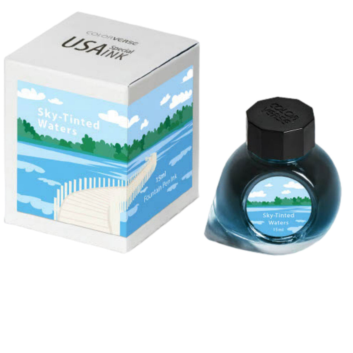 Colorverse USA Special Ink Bottle - Minnesota (Sky - Tinted Waters) - 15 ml - Pen Boutique Ltd