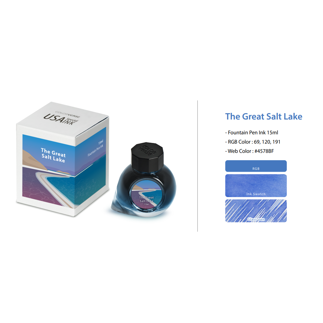 Colorverse USA Special Ink Bottle - The Great Salt Lake - 15 ml-Pen Boutique Ltd