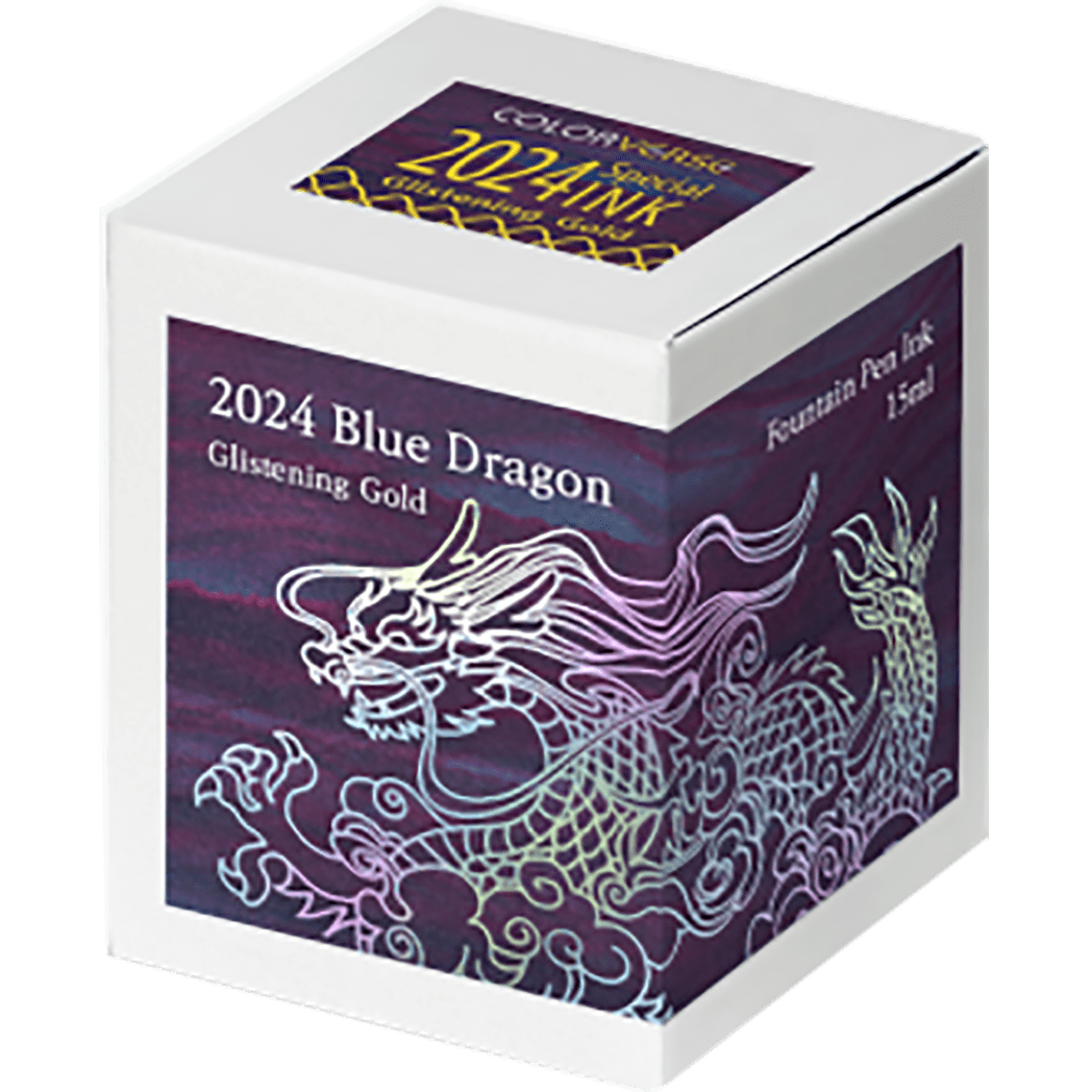 Colorverse Ink Bottle - 2024 Blue Dragon Special Series - Glistening Gold - 15ml - Pen Boutique Ltd