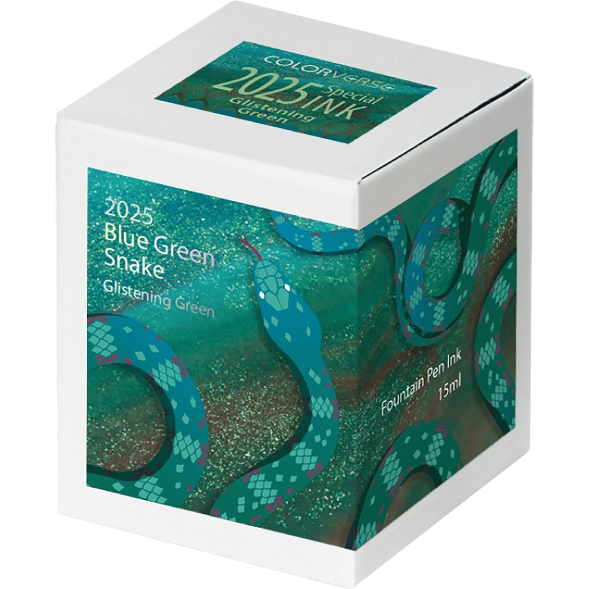Colorverse Ink Bottle - 2025 Blue Green Snake - Glistening Green - 15ml - Pen Boutique Ltd