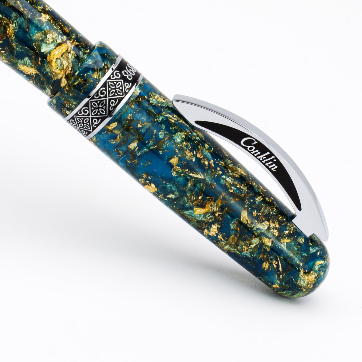 Conklin 1898 Collection Ballpoint Pen - Solaris Blue - Chrome Trim (Limited Edition) - Pen Boutique Ltd