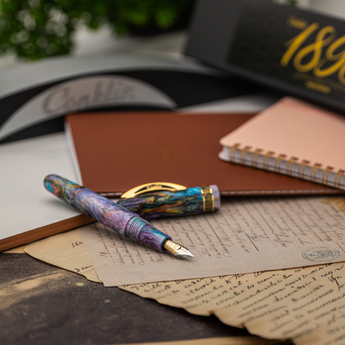 Conklin 1898 Collection Fountain Pen - Primary Manipulation 4.5 - Yellow Gold Trim (Limited Edition)-Pen Boutique Ltd