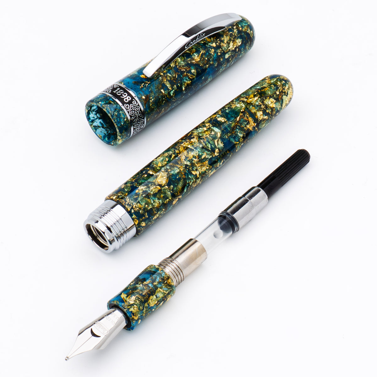 Conklin 1898 Collection Fountain Pen - Solaris Blue - Chrome Trim (Limited Edition)-Pen Boutique Ltd
