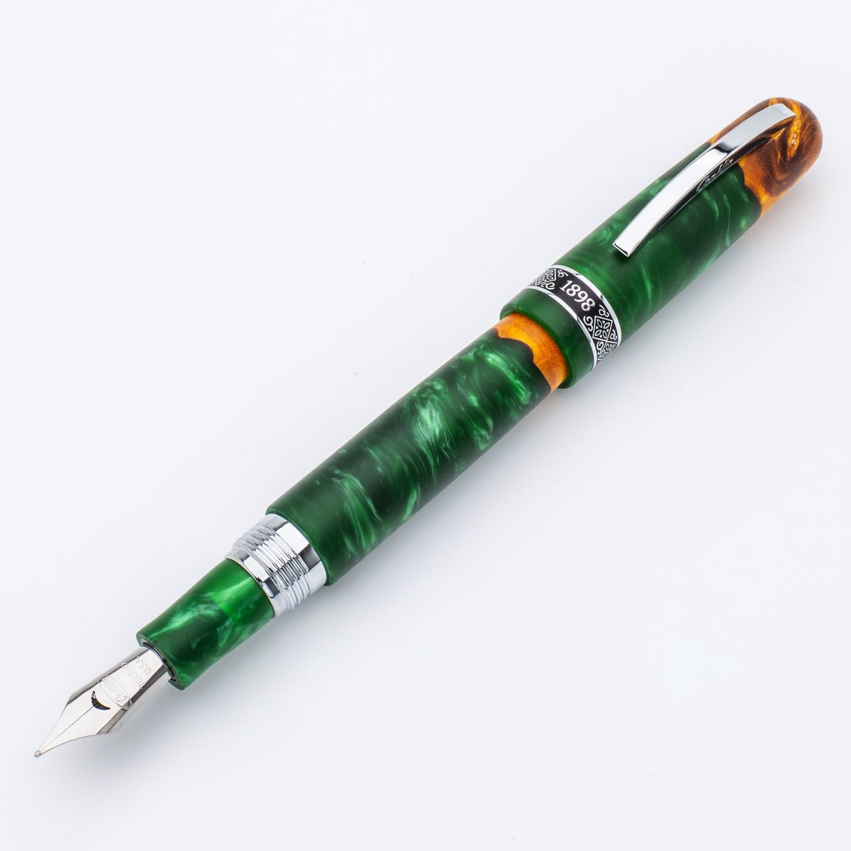 Conklin 1898 Collection Fountain Pen - Spectra Green Fusion - Chrome Trim (Limited Edition) - Pen Boutique Ltd