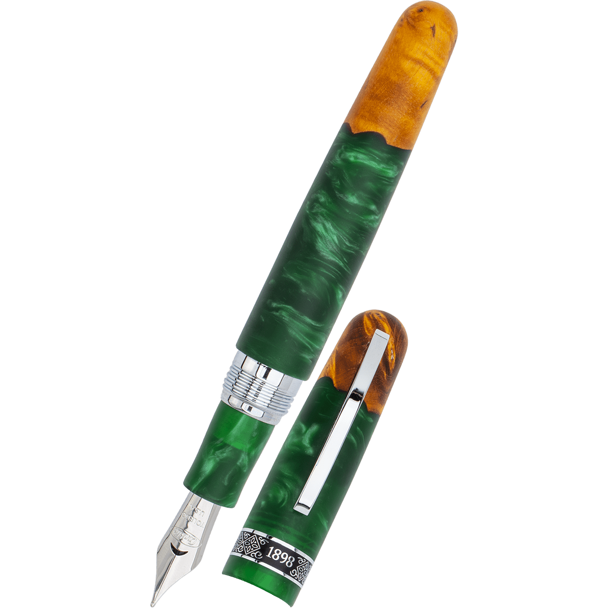 Conklin 1898 Collection Fountain Pen - Spectra Green Fusion - Chrome Trim (Limited Edition) - Pen Boutique Ltd